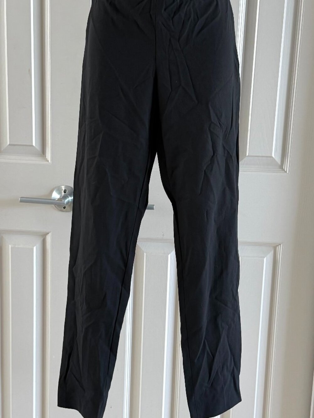 HUGO BOSS Black Straight Leg Trousers Minimalist Luxury Workwear Pant Size 34